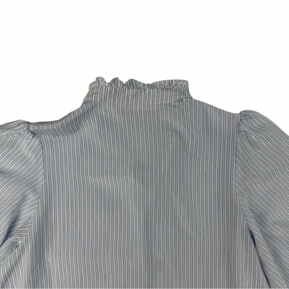 SAMSOE SAMSOE Women’s Suzia Blouse In Ibiza St. Striped Button Down Blouse Sz L - Picture 10 of 10